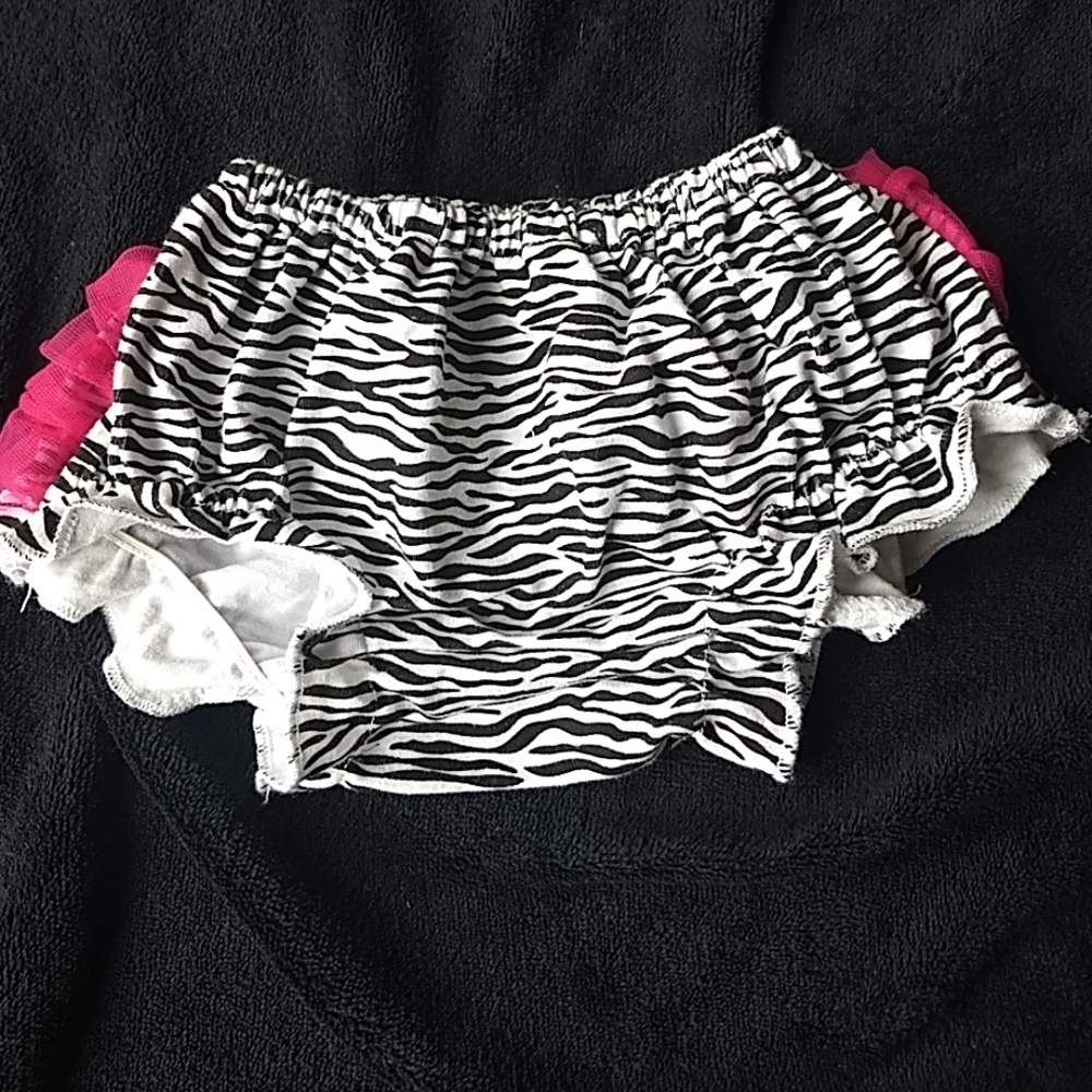 Zebra print ruffle butt